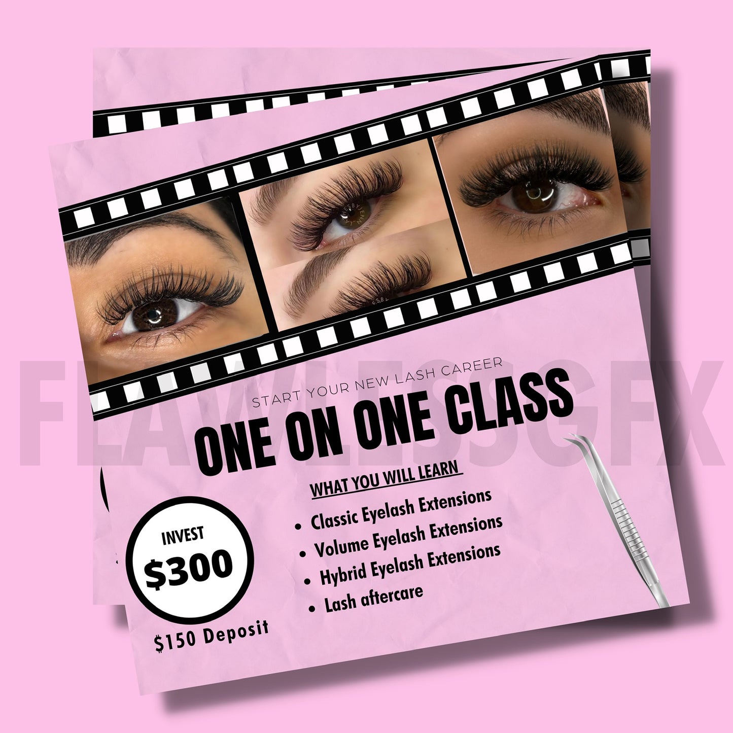 Lash Extension class flyer