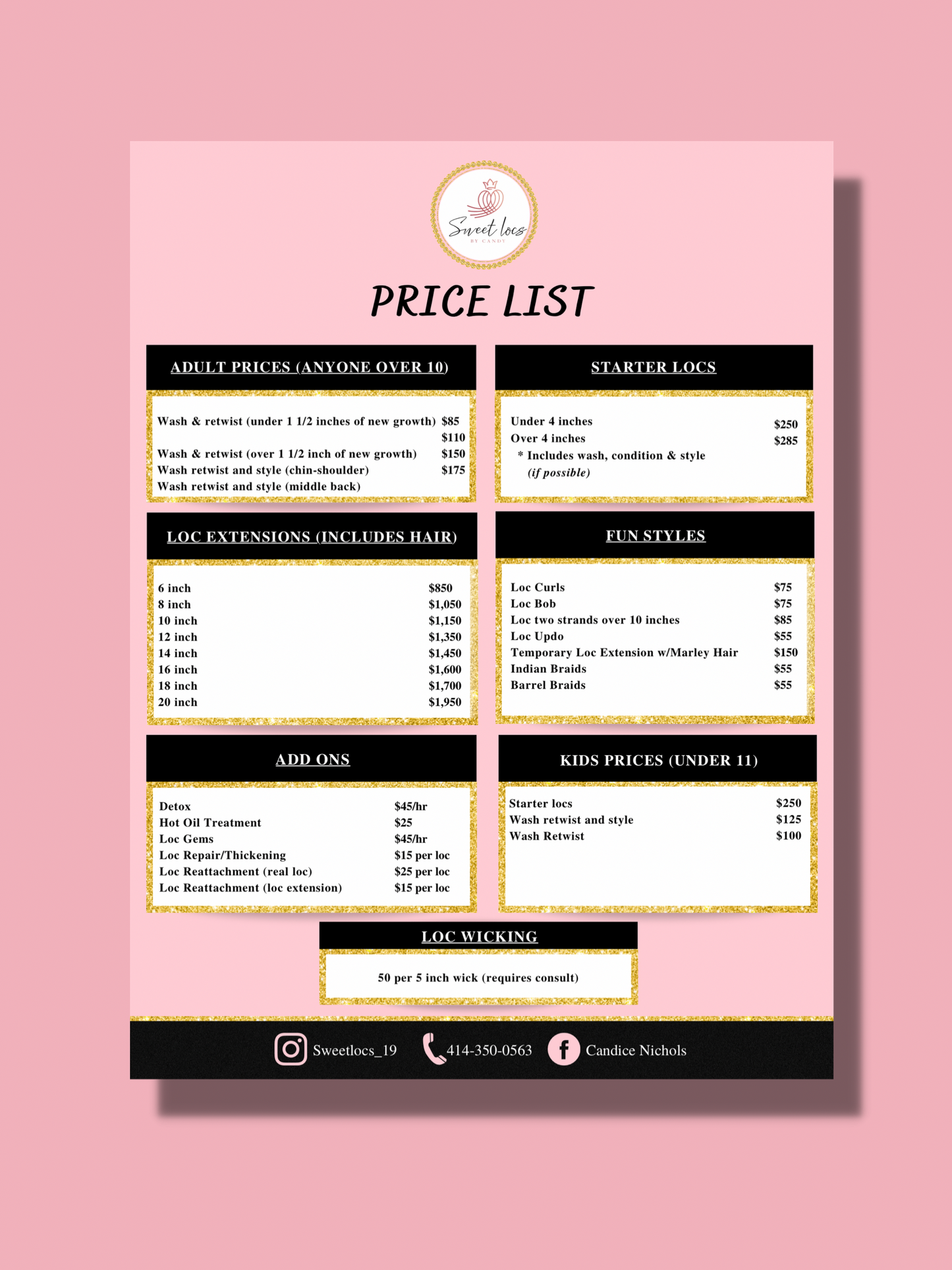 Price list Design